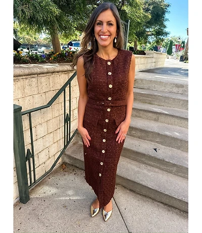 RONDA TWEED DRESS