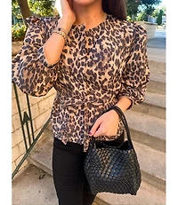 JULIE LEOPARD TOP
