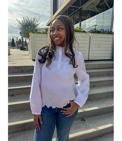 EMBROIDER SLEEVE BLOUSE