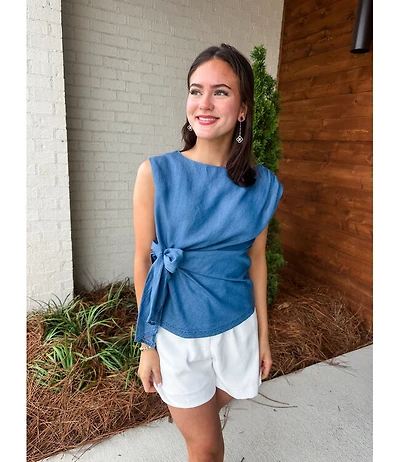 BOW DETAIL BOATNECK TOP