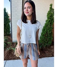 GAUZE STRIPE SHORT