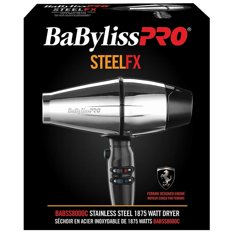 Steel FX Stainless Steel Hairdryer - BABSS8000C