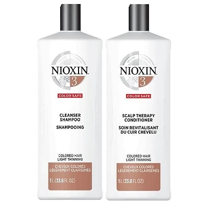NIOXIN - ***SYSTEME | 3 Cheveux Colorés | Duo Shampooing et Revitalisant 1L (33.8 oz)