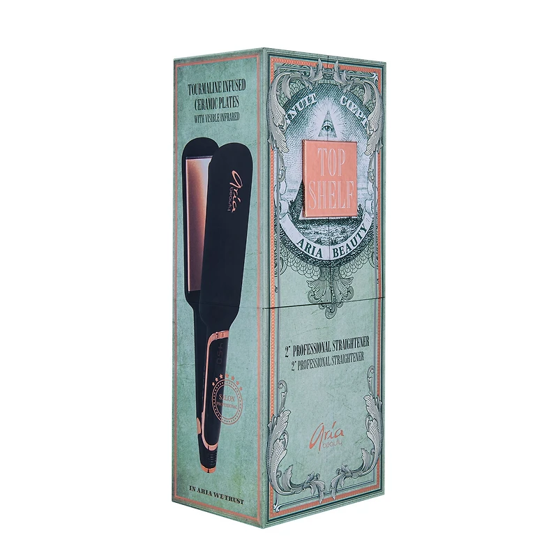 ARIA Beauty - Fer Plat Infra-Rouge Tourmaline 2" Noir