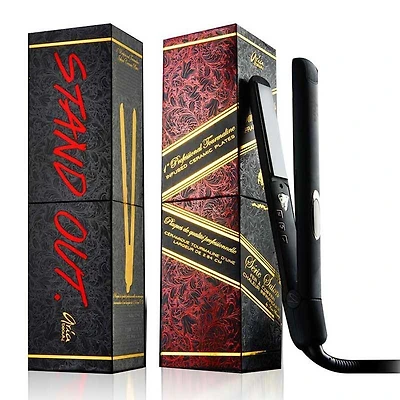 ARIA Beauty - Fer Plat Infra-Rouge Tourmaline 1" Noir