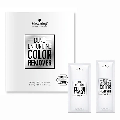 SCHWARZKOPF - COLOR ESSENTIALS Bond Enforcing Color Remover (Boîte) 5x Sachets A 30g (1.05 oz) et 5x Sachets B 30g (1.05 oz)
