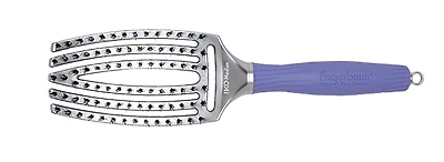 FINGERBRUSH Brosse Paddle Courbée et Ventilée Poils Ioniques Sanglier