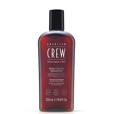 AMERICAN CREW - DAILY | SILVER Shampoo Removes Brassy Tones / Shampooing Spécial Cheveux Gris