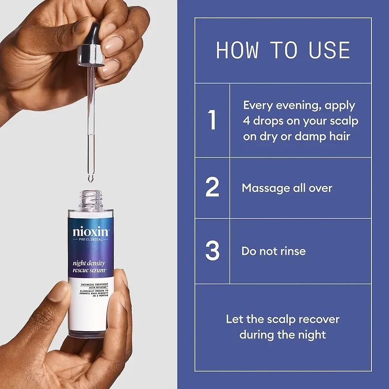 NIOXIN - Night Density Rescue Serum Traitement Intensif avec Oxydine 70ml (2.3 oz)