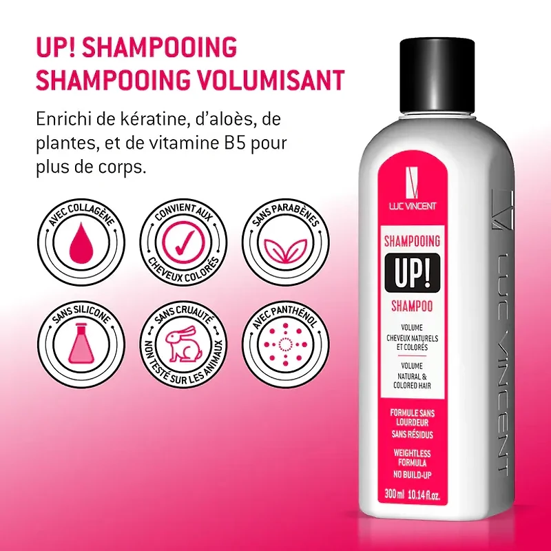 LUC VINCENT - UP! Shampoo Volume / Shampooing Volume (300ml/10.14oz)