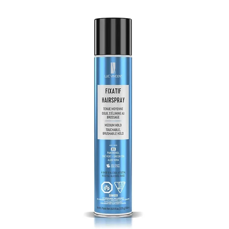 LUC VINCENT - COIFFANTS | FIXATIF HAIRSPRAY Medium Hold / Tenue Moyenne 500ml (339g)