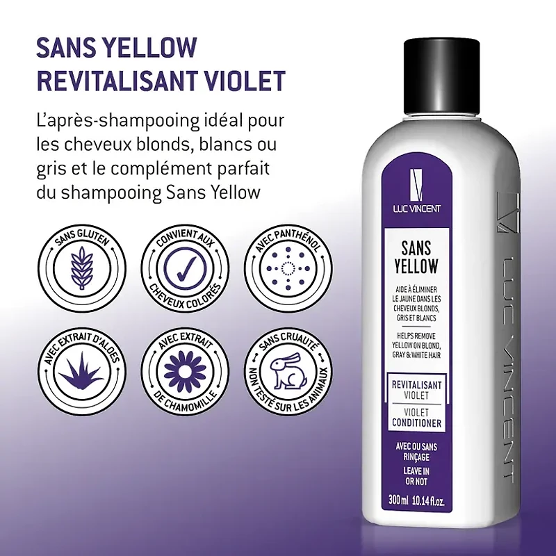 LUC VINCENT - ***SANS YELLOW Violet Conditioner / Revitalisant Violet (300ml/10.14oz)