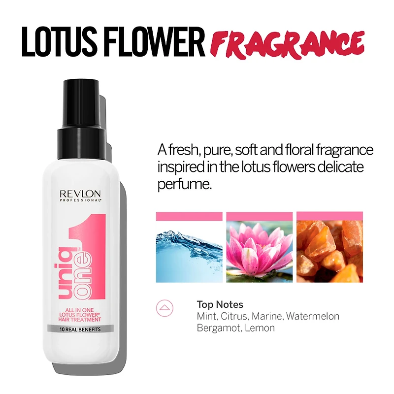REVLON - UNIQ ONE | ALL IN ONE | LOTUS FLOWER Hair Treatment / Traitement Capillaire 10 Bienfaits 150ml (5.1 oz)