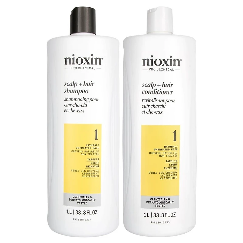 NIOXIN - SYSTÈME | 1 Cheveux Naturels Légèrement Clairsemés | DUO