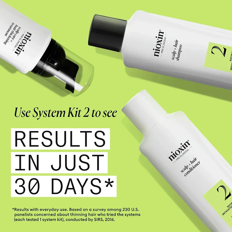 NIOXIN - SYSTÈME | 2 Cheveux Naturels - Chute Avancée | Traitement Soin Épaississant
