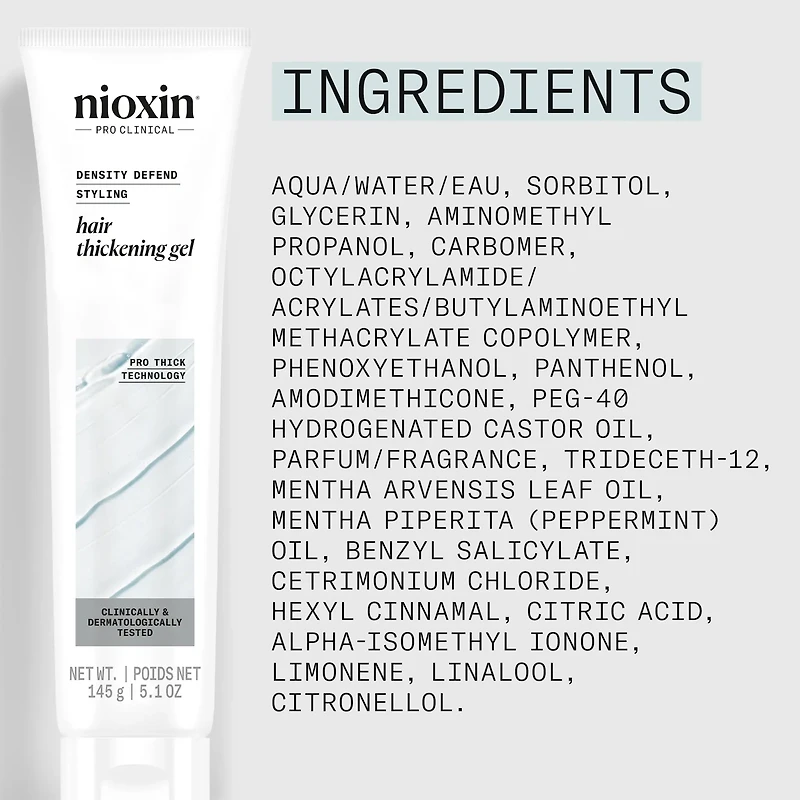 NIOXIN - DENSITY DEFEND | STYLING Gel Épaississant pour Cheveux 145g (5.1 oz)