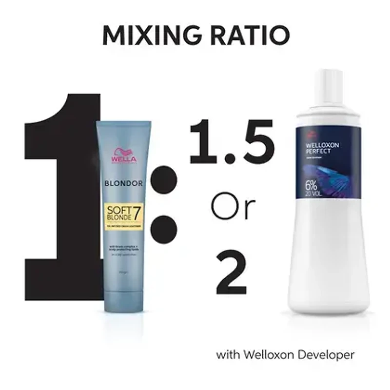 WELLA - BLONDOR | SOFT BLONDE 7 Douceur Blonde Éclaircissant en Crème à Base d'Huile 200g (7 oz)
