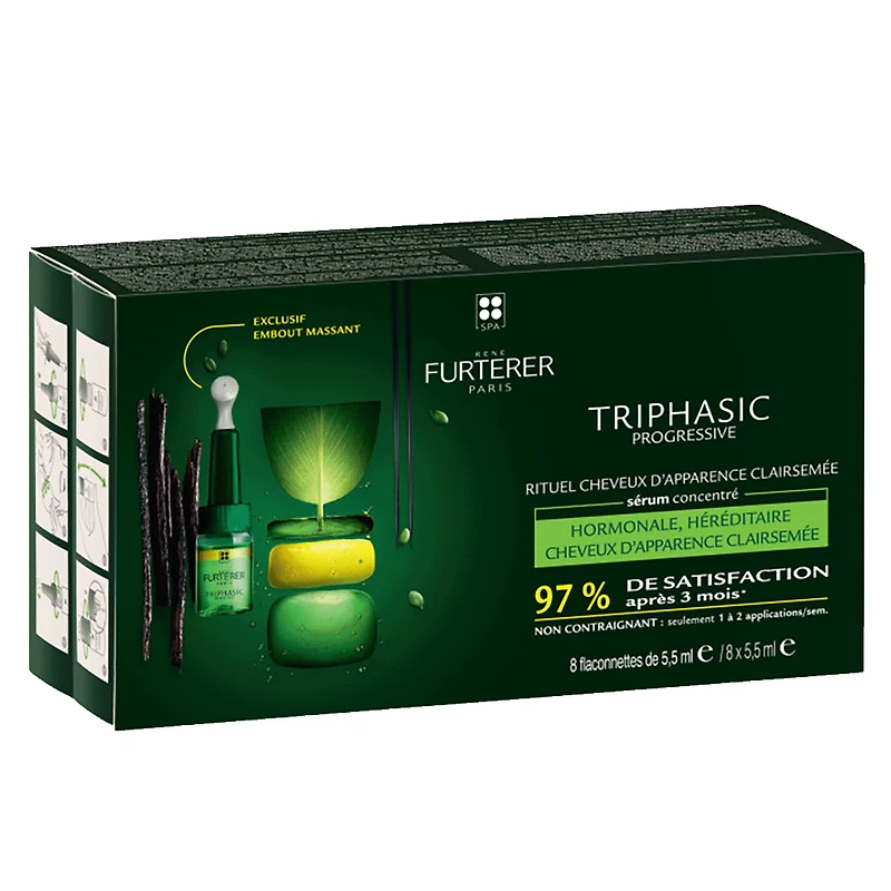 Triphasic | Progressive Rituel de Sérum Concentré pour Cheveux Clairsemés 8 Ampoules x 5.5ml