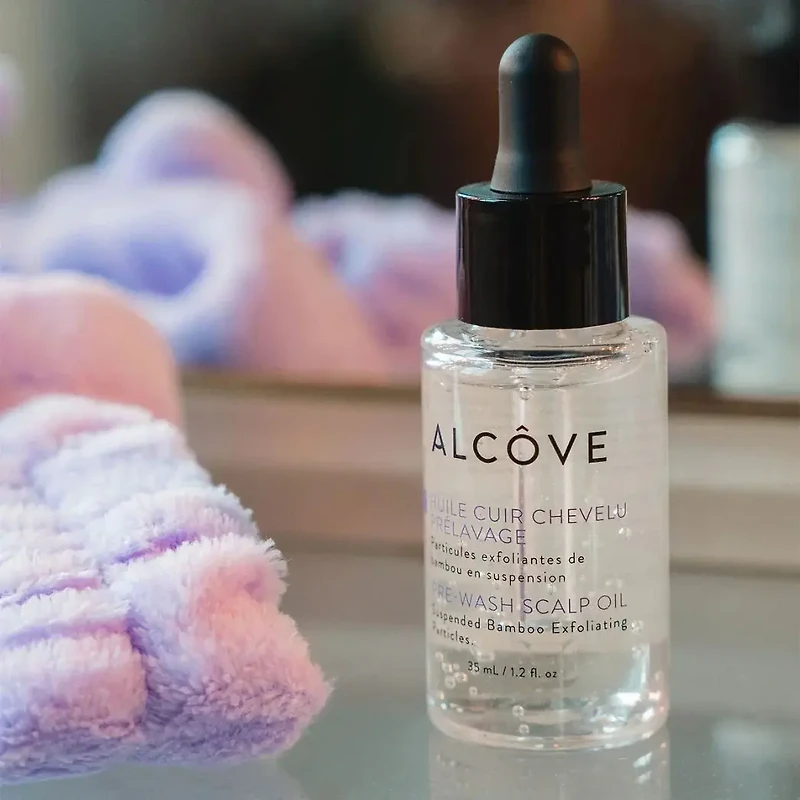 Alcove | Huile Cuir Chevelu Prélavage (35 ml / 1.2 oz) — Prends soin de ton cuir chevelu avec douceur.