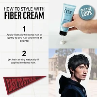 AMERICAN CREW - COIFFANT | FIBER CREAM Medium Hold and Natural Shine / Fixation Moyenne et Brillance Naturelle (100ml/3.3oz)