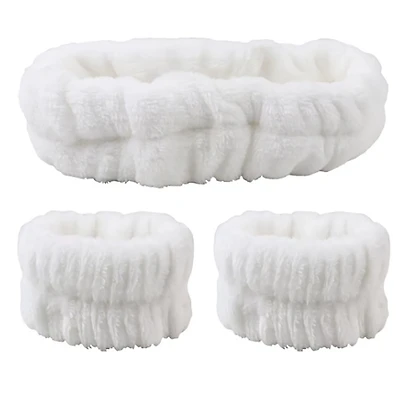 Facial Care Headband and Wristband Set