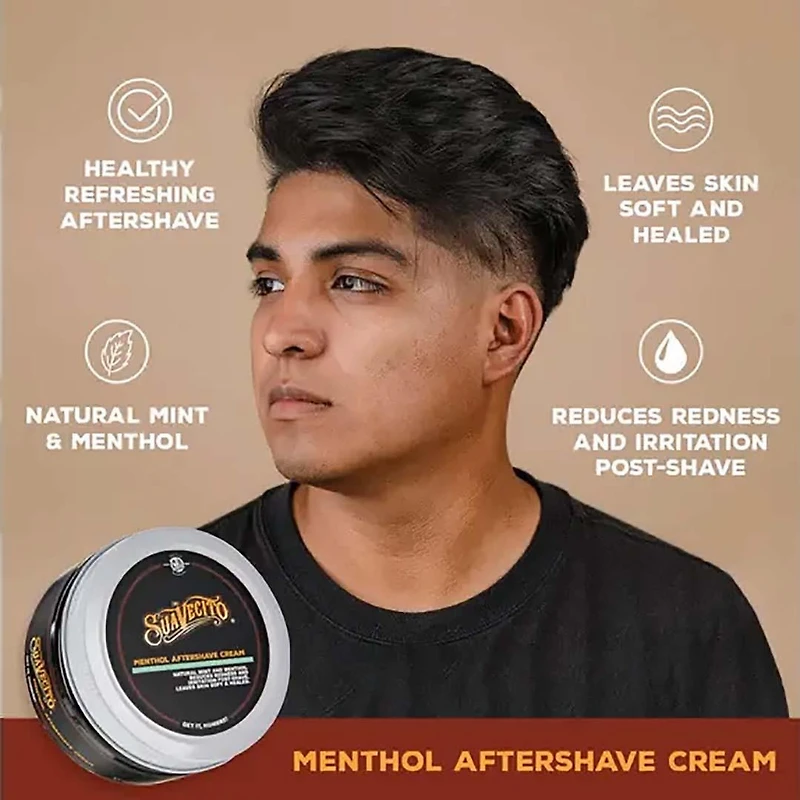 Menthol Aftershave Varnish Cream (240 ml / 8 oz) – Cooling and Soothing Aftershave Cream