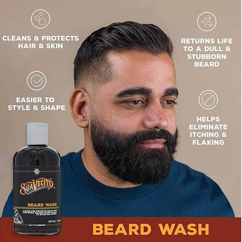 Beard Wash (247 ml / 8 oz) – Gentle Beard Cleanser for Daily Use