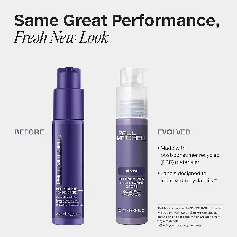 PAUL MITCHELL - BLONDE | PLATINUM PLUS . Gouttes Tonifiantes Violettes / Violet Toning Drops (25ml/0.85oz)