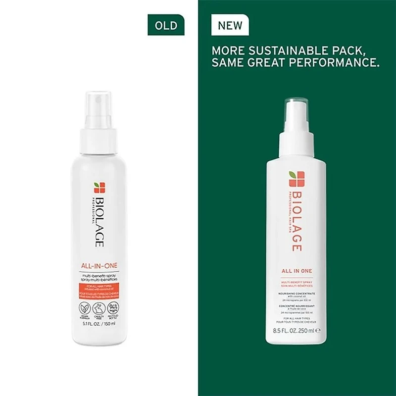 Biolage | All In One | Soin Multi-Bénéfices (250 ml / 8.5 oz) – 10 Bienfaits en Un Seul Geste