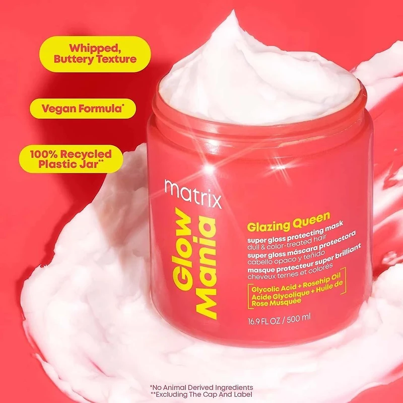 Total Results | Glow Mania | Glazing Queen | Masque Protection Super Brillant – Soin Enrichi pour Raviver l’Éclat et Préserver la Couleur