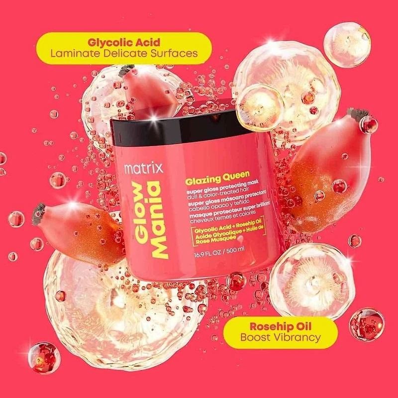 Total Results | Glow Mania | Glazing Queen | Masque Protection Super Brillant – Soin Enrichi pour Raviver l’Éclat et Préserver la Couleur