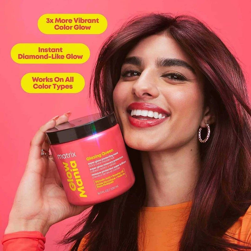 Total Results | Glow Mania | Glazing Queen | Masque Protection Super Brillant – Soin Enrichi pour Raviver l’Éclat et Préserver la Couleur