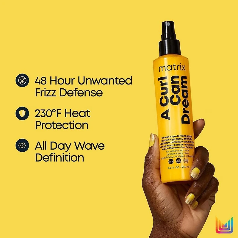 Total Results | A Curl Can Dream | Scrunch'n Go | Defining Spray (250 ml / 8.5 oz) – Lightweight Refreshing Spray to Revive Curls and Coils