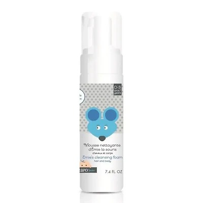 Junior | Mousse Nettoyante Cheveux et Corps - Nettoyage Doux et Ludique pour Enfants Émie la Souris