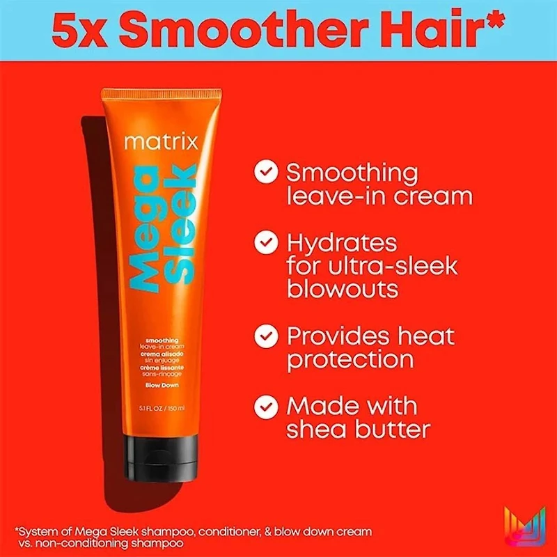 Total Results | Mega Sleek | Blow Down (150 ml / 5.1 oz) – Heat-Protective Blow-Dry Cream