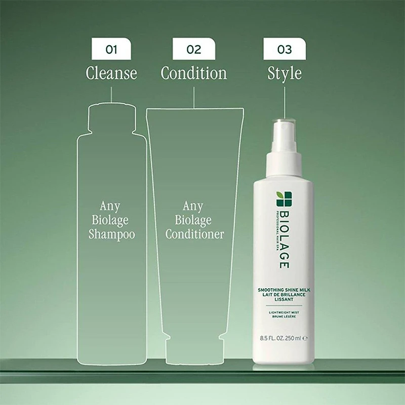 Biolage | Styling | Smooth Shine Milk (250 ml / 8.5 oz) – Lait Lissant Léger Anti-Frisottis