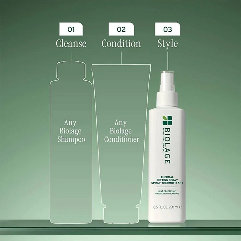 Biolage | Styling | Thermal Setting Spray (250 ml / 8.5 oz) – Heat Protection for Long-Lasting Styles
