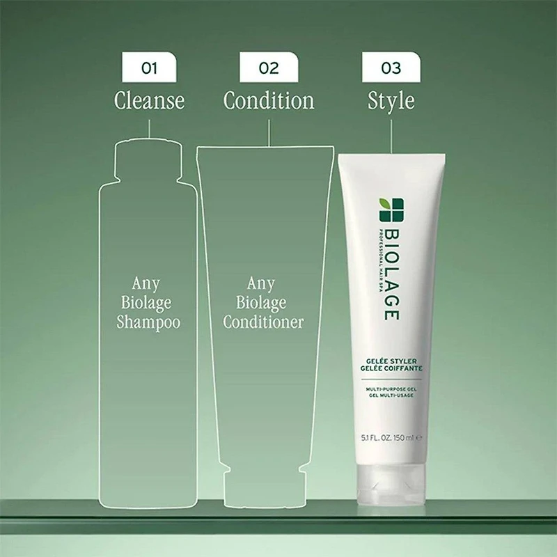 Biolage | Styling | Gelée Styler (500 ml / 16.9 oz) – Lightweight Plant-Based Styling Gel
