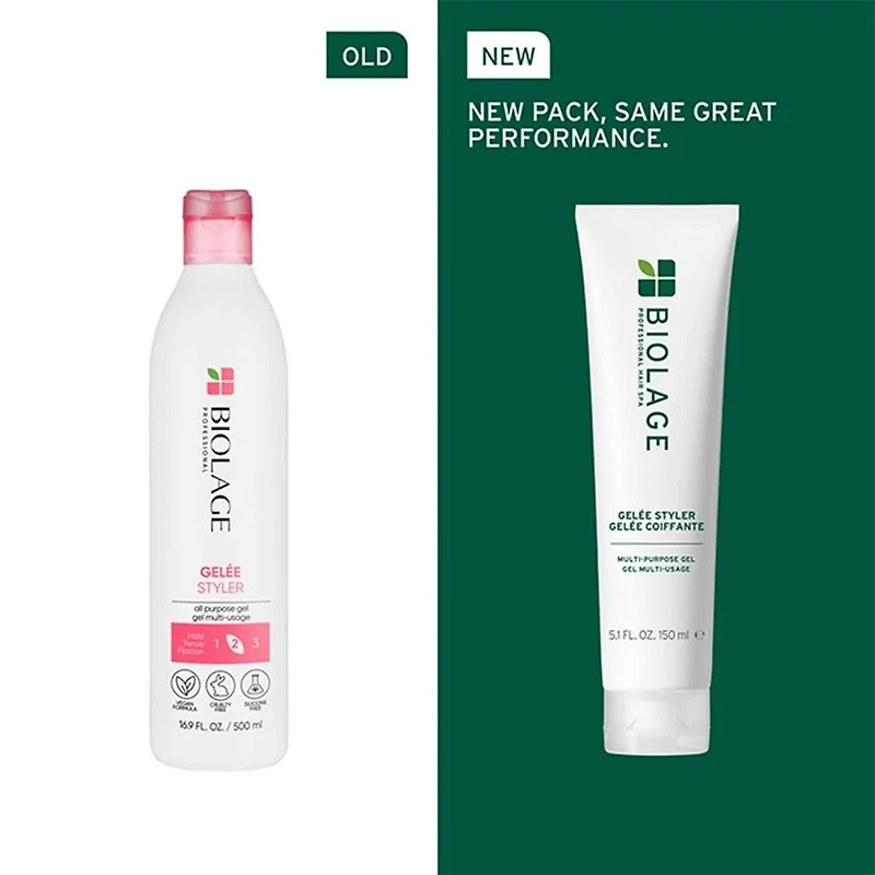 Biolage | Styling | Gelée Styler (500 ml / 16.9 oz) – Lightweight Plant-Based Styling Gel