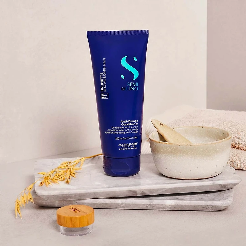 Semi di Lino | Brunette | Après‑Shampooing Anti‑Orange – Nourrit et neutralise les reflets cuivrés