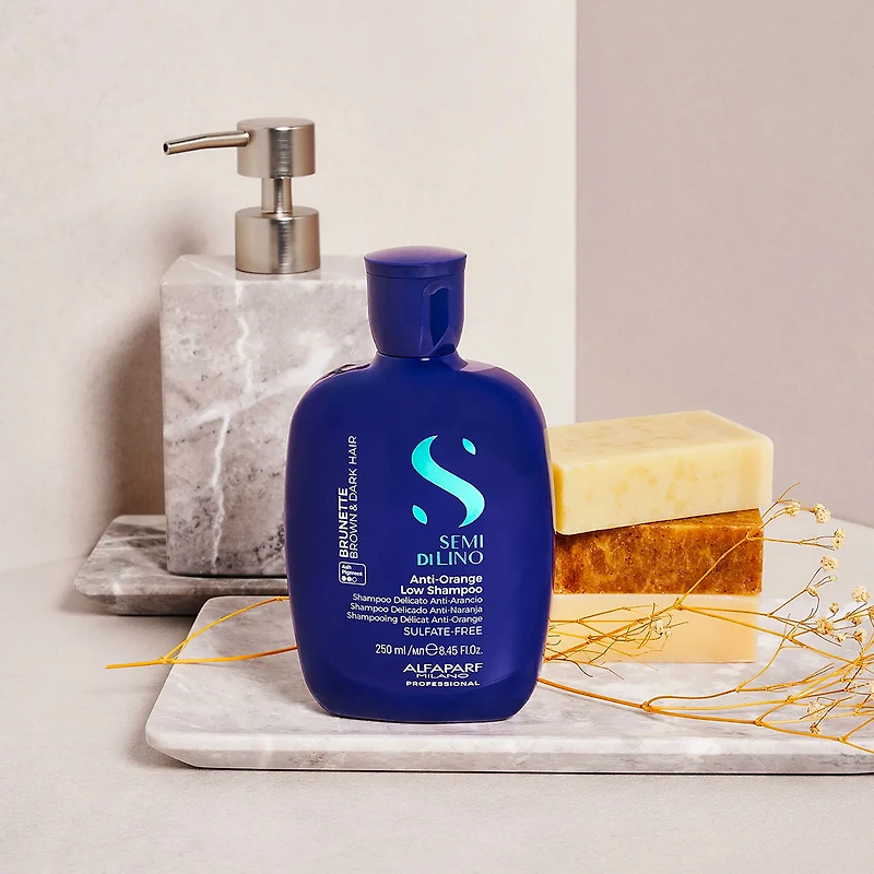 Semi di Lino | Brunette | Shampooing Délicat Anti‑Orange – Corrige les reflets cuivrés