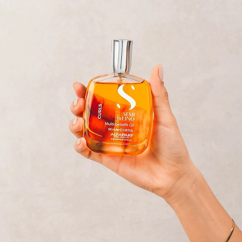 Semi di Lino | Curls | Multi‑Benefit Oil (100 ml / 3.38 oz) – Huile légère pour nourrir et définir