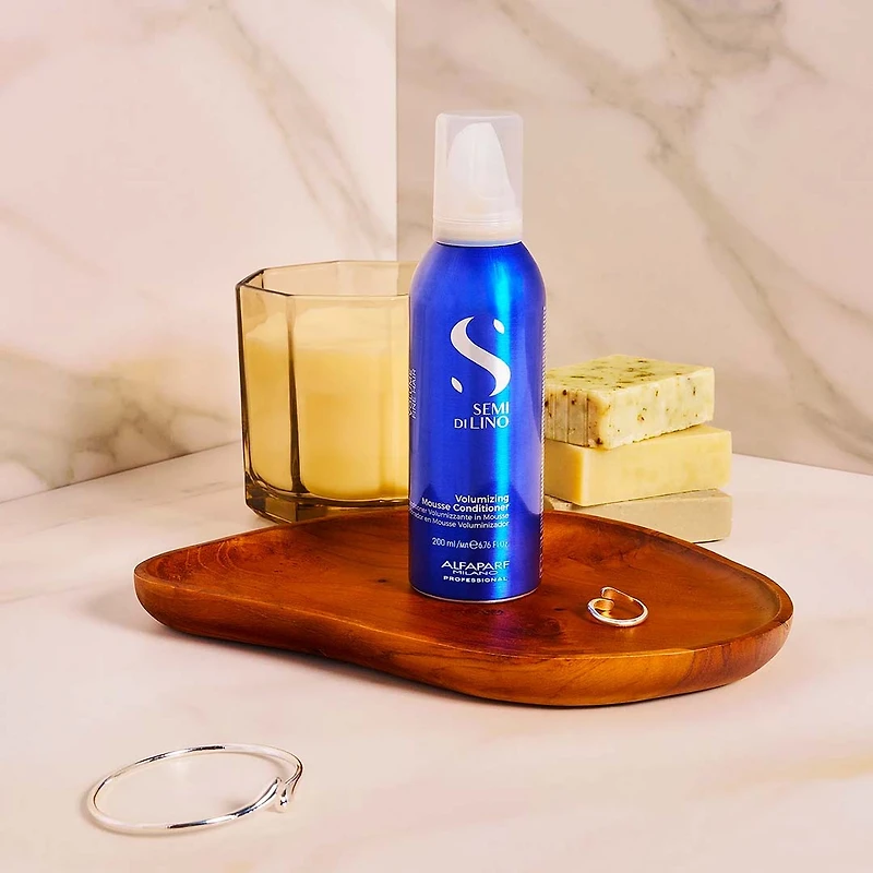 Semi di Lino | Volume | Après‑Shampooing Mousse Volumisant (200 ml / 6.76 oz) – Démêle, hydrate et épaissit sans alourdir