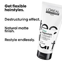 Tecni.Art | Flex Depolish Pâte Effet Brut (100 ml / 3.4 oz) – Finition matte et effet coiffé-décoiffé