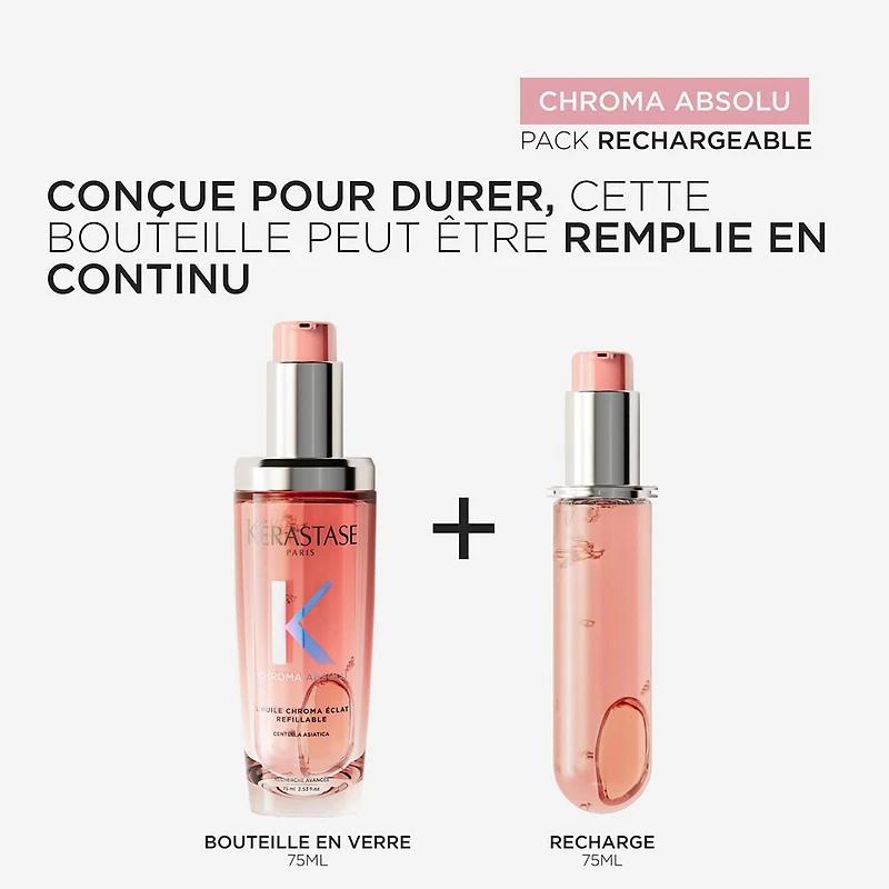 Chroma Absolu | Routine Rechargeable Éclat Radiance – Duo d’huiles capillaires pour brillance et protection