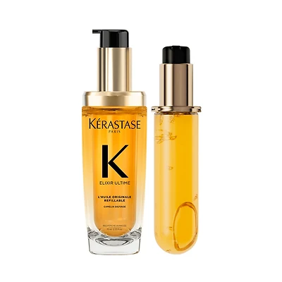 Elixir Ultime | Haircare Routine | Refillable Oil Care Duo – Daily nourishment, shine & frizz control