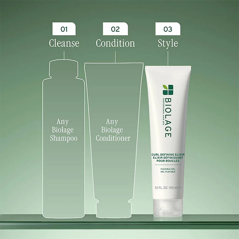 Biolage | Styling | Curl Defining Elixir (150 ml / 5.1 oz) – Flexible gel for touchable, frizz-controlled curls