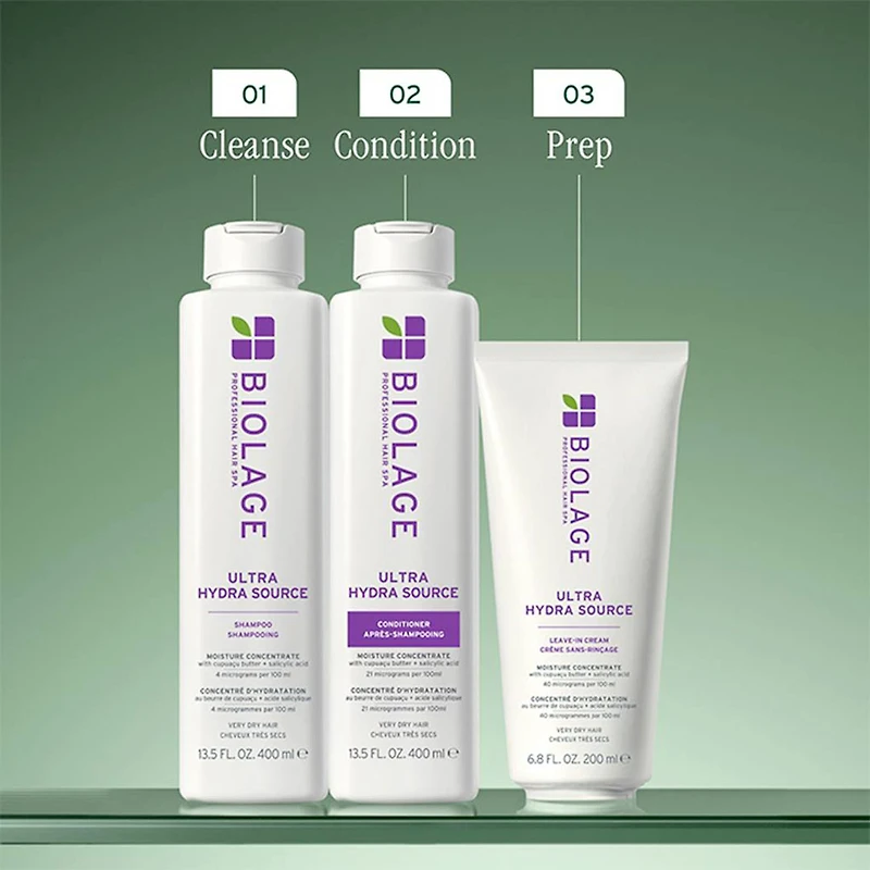 Biolage | Ultra Hydra Source | Leave-In Cream (200 ml / 6.8 oz) – Daily Hydration & Frizz Control