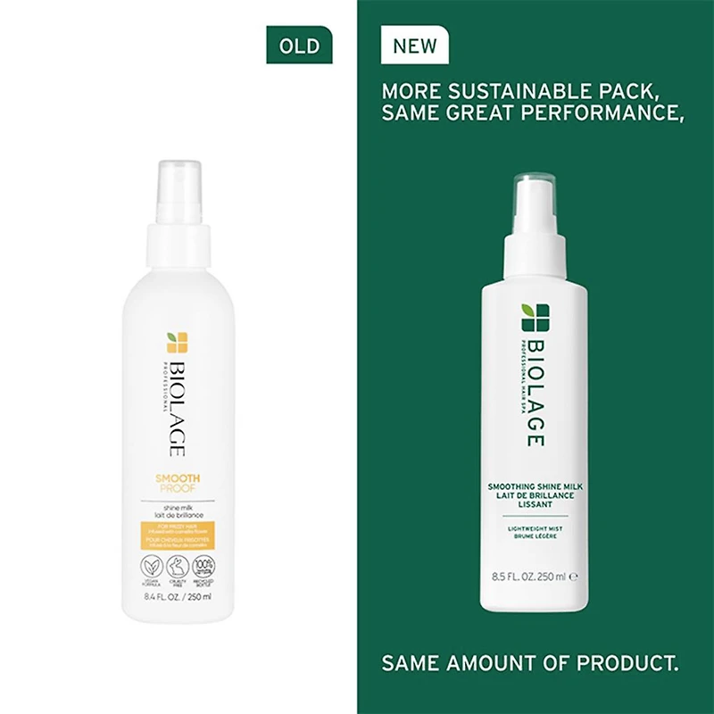 Biolage | Styling | Smoothing Shine Milk (250 ml / 8.5 oz) – Frizz control, lightweight smoothness and shine