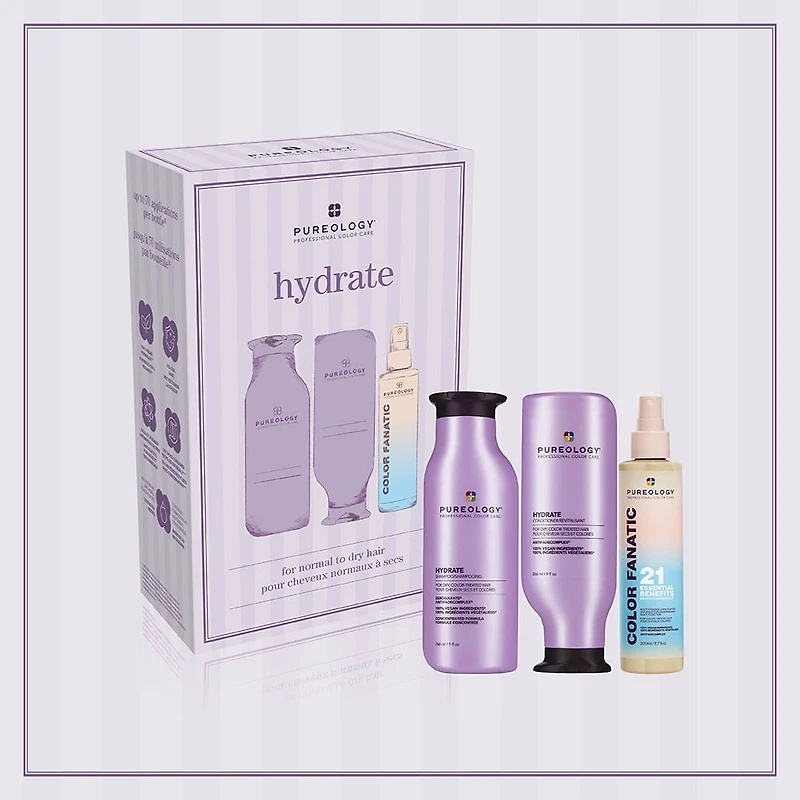 PUREOLOGY - *Coffret . Fêtes . 2025 | HYDRATE  pour Cheveux Normaux à Secs